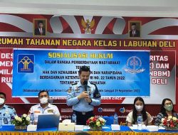 OBH YESAYA 56 Sosialisasi Hukum Diikuti WBP Rutan Labuhan Deli