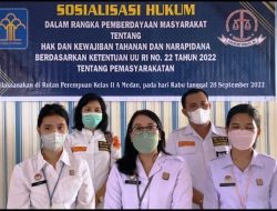 Organisasi Bantuan Hukum YESAYA 56 Sosialisasi Hukum di Rutan Perempuan Kelas II A Medan