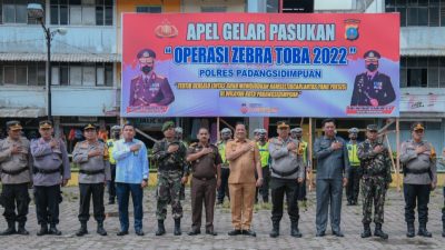 Walikota Padangsidimpuan Hadiri Apel Operasi Zebra Toba tahun 2022