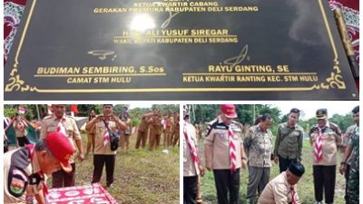 Peletakan Batu Pertama Sanggar Pramuka Simalem STM Hulu