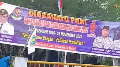 Spanduk Bergambar Pejabat Deli Serdang Dibandrol Rp300.000