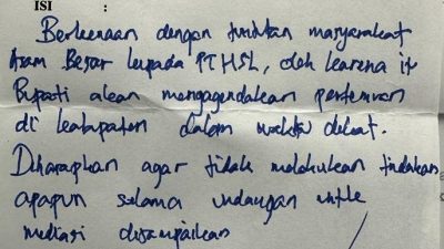 Habis Unjukrasa di Asam Besar Terbitlah Memo Bupati Ketapang