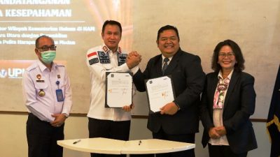 Kakanwilkumham Sumut Teken MoU dengan Universitas Pelita Harapan