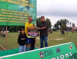 Turnamen Ditutup Edi Juanda Pemain Terbaik Piala Dandim Cup 2023