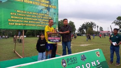 Turnamen Ditutup Edi Juanda Pemain Terbaik Piala Dandim Cup 2023