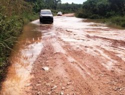 Jalan Kecamatan Marau Bagai Kubangan Kerbau