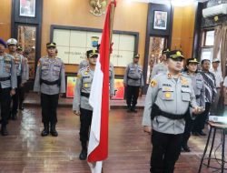 Polres Langkat Ikuti Upacara Penyucian Pataka Satya Bhakti Jaya  