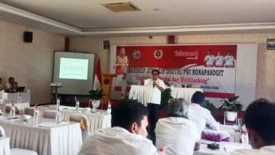 PWI Bonapasogit Dan Telkomsel Gelar Workshop Jurnalis Digital