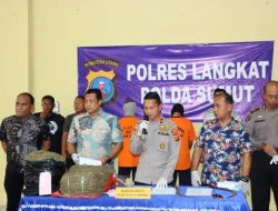 Polres Langkat Paparkan Kasus Narkotika dan Video Viral
