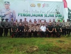 Kapolres Langkat Zoom Meeting Penanaman Pohon