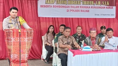 Kunker Ke Polsek Balige, Kapolres Toba : Mari Kita Peduli Dengan Sesama
