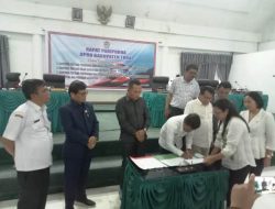 Pemkab dan DPRD Toba Tandatangani Ranperda P APBD TA 2023