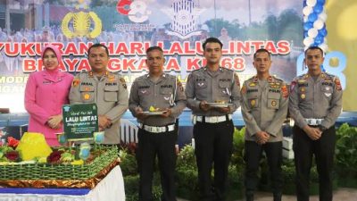 Sat Lantas Bhayangkara 68 Tahun, Polres Langkat Gelar Syukuran
