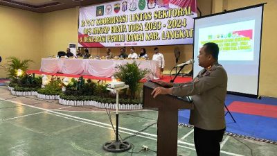 Polres Langkat Gelar Rapat Kordinasi Lintas Sektoral Ops Mantap Brata Toba 2023-2024  
