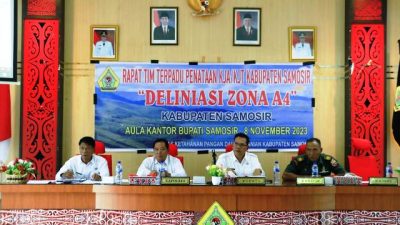 Tim Terpadu Penataan KJA/ KJT Samosir Bahas Deliniasi Zona