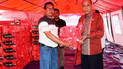 Koban Banjir Kenegerian Sihotang Terima Bantuan Kemensos