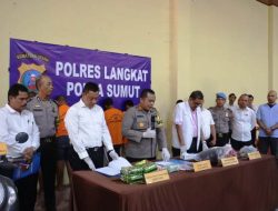 Polres Langkat Rilis 6 Kg Sabu dan 1,3 Kg Ganja