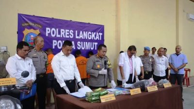 Polres Langkat Rilis 6 Kg Sabu dan 1,3 Kg Ganja