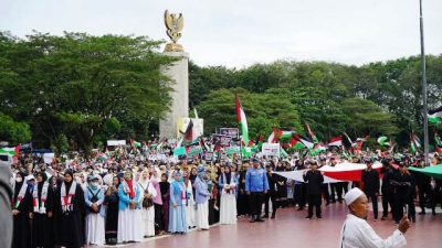 Ribuan Masyarakat Langkat Lintas Agama Doakan Palestina 