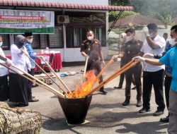 Barang Bukti Dimusnakan di Cabjari Pangkalan Berandan 