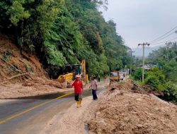 Longsor Truk Masuk Jurang