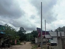 Masyarakat Sepauhan Ketapang Baru Melihat Tiang PLN Dipacakkan
