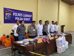 Polres Langkat Rilis Ungkap Kasus Selama Bulan Januari 2024 
