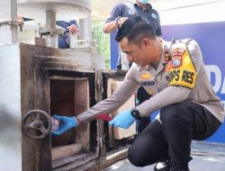 Kapolres Tebing Tinggi Pimpin Pemusnahan Barang Bukti Narkoba