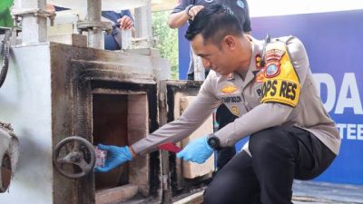 Kapolres Tebing Tinggi Pimpin Pemusnahan Barang Bukti Narkoba