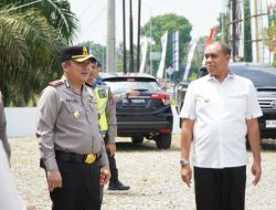 Tinjau Arus Balik Mudik Pj Bupati – Kapolres Langkat ke Pos Pelayanan   