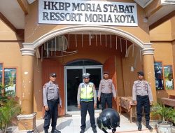 Polres Langkat Lakukan Pengamanan di Gereja  