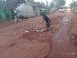 Jalan Rusak Parah Warga Sungai Nanjung Ketapang Resah