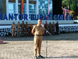 Sekda Pemda Kabupaten Solok Pimpin Apel Pagi