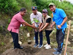 Pemkab Samosir Tanam Pohon Di Wilayah Rawan  Bencana