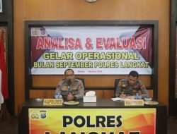 Kapolres Langkat Pimpin Anev Gelar Operasional Periode September 2024