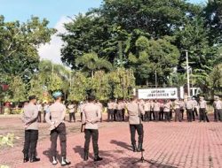 Polres Amankan Wilayah Langkat Saat Pelantikan Presiden dan Wakil Presiden RI  