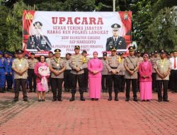 Sertijab Kabag Ren dan Pelepasan Purna Tugas Personil Polres Langkat