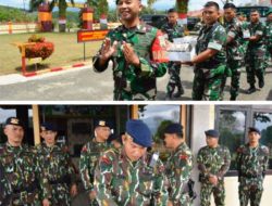 Dandim 0212/Tapsel Datangi Mako Brimob Yon C Bawa Kue HUT