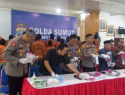 Polres Tebing Tinggi Pamerkan Tangkapan Satuan Narkoba