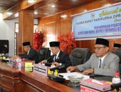 DPRD Taput Rapat Paripurna Penyampaian Pidato Pertama Bupati dan Wakil Bupati Tapanuli Utara  