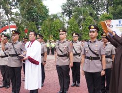 Kapolres Langkat Pimpin Sertijab Empat Kapolsek