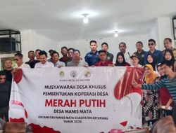 Koperasi Merah Putih Terbentuk di Desa Manis Mata