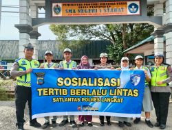 Sat Lantas Polres Langkat Sosialisasi Tertib Berlalulintas  