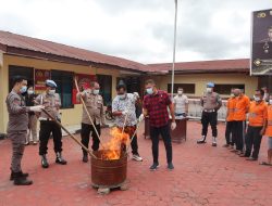  Ganja 204,9 Gram Dimusnahkan Polres Taput 