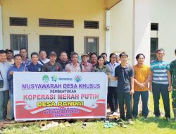 Koperasi Merah Putih Terbentuk di Desa Randai