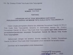 Pemko Tanjungbalai Larang Penambahan Karyawan PDAM Tirta Kualo 