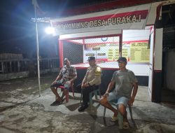 Bhabinkamtibmas Polsek Pangkalan Berandan Aktifkan Satkamling di Desa Puraka I