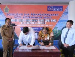 Bupati Samosir – PT. Bank Sumut Tandatangani MoU Program Subsidi Bunga Pinjaman 