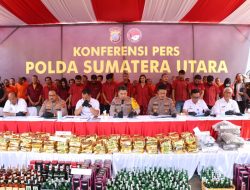 Polda Sumut, Polres Langkat dan Polres Binjai Sita 206 Kg Sabu dan Puluhan Ribu Ekstasi