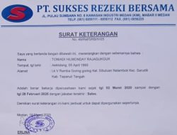Karyawan PT SRB Siborong-borong Tidak Dilaporkan ke Disnaker 